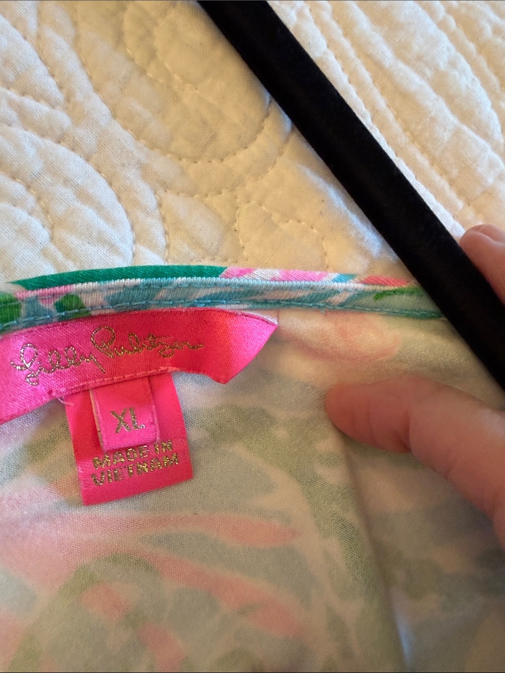 Lilly Pulitzer Pink & Green Floral Romper with sewn in shorts - Picture 2 of 3